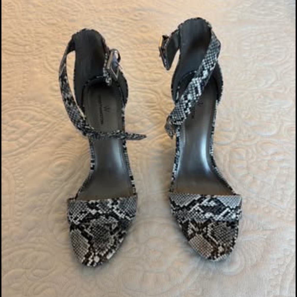 Snake print heels